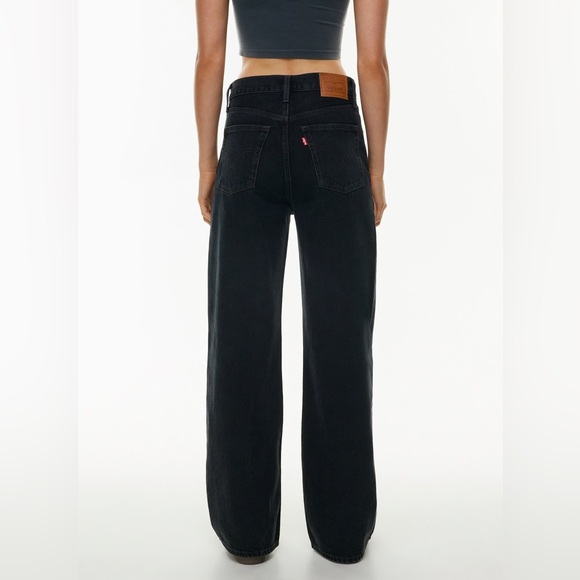 Levi's Ribcage Wide Leg Jeans Black Size 29 High-Rise 90s-inspired Casual - Picture 2 of 12